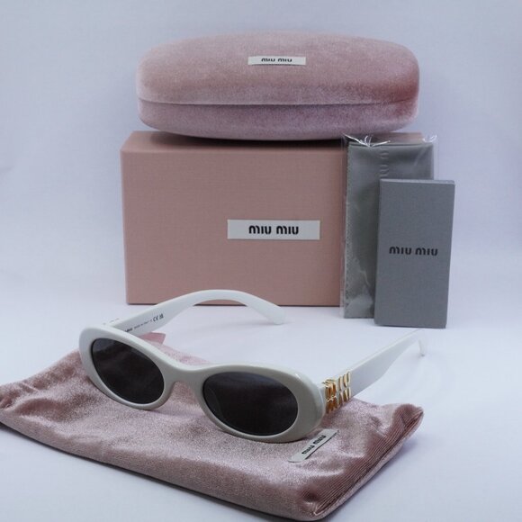 Final Price! Miu Miu MU06ZS 1425S0 White Grey Sunglasses main image 6